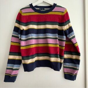 GAP Striped Crewneck Sweater in Multi Color